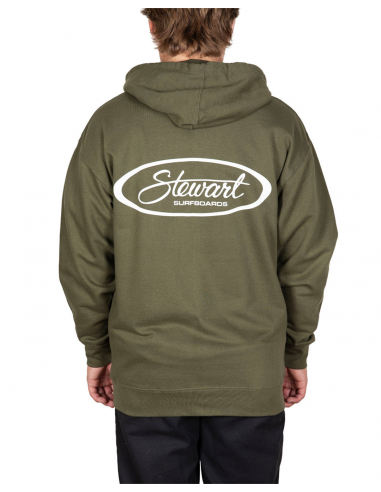 Stewart Surf Oval Hooded Zip Front Sweatshirt meilleur choix